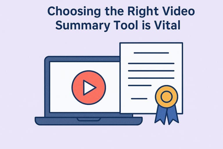 Choosing the right video summary tool – checklist and badge