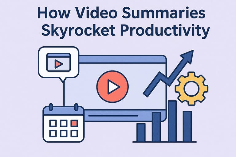 Visual of productivity boost from using video summaries