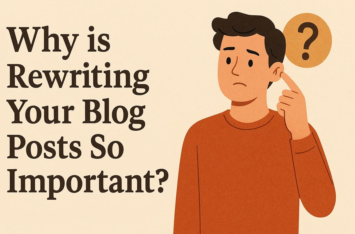 Giving tips for rewriting your blog posts