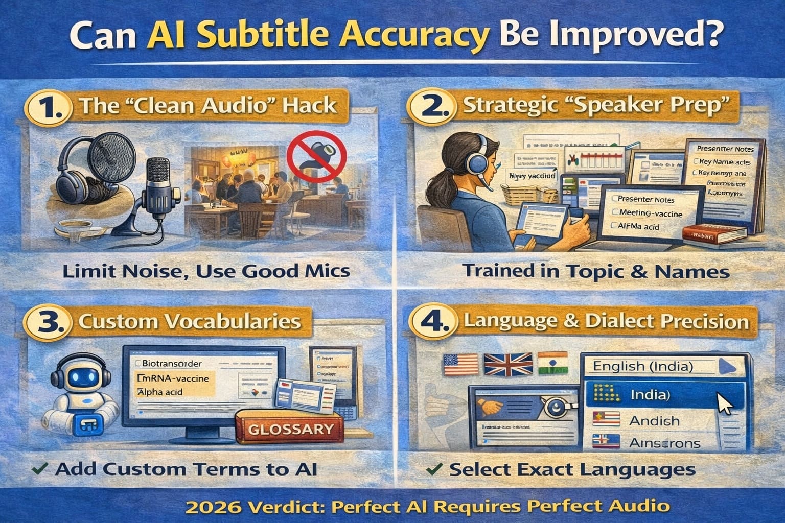 How to improve AI subtitle accuracy using preprocessing techniques in 2026
