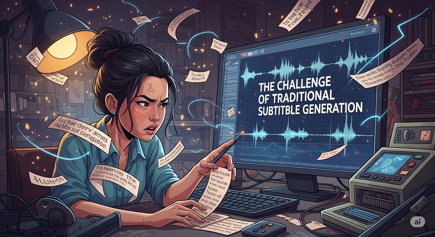 Challenges of traditional subtitle generation